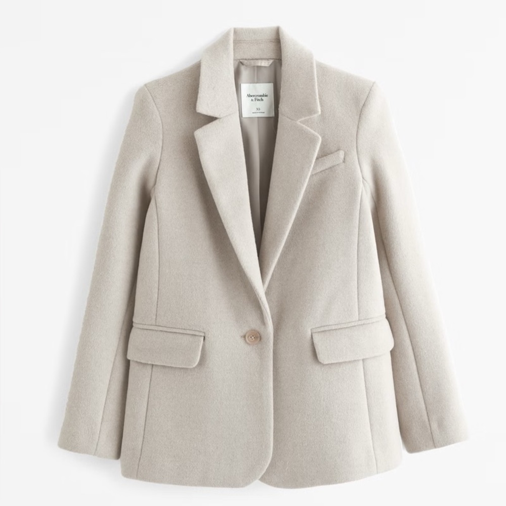 Abercrombie & Fitch Wool Blend Blazer Jacket